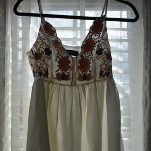 Lulu's Daisy Petal Pickin' Ivory Embroidered Dress